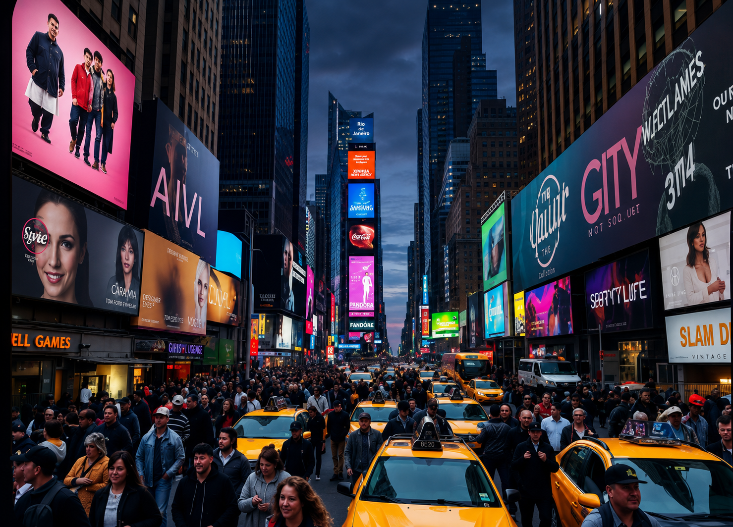 Consumers moving through a busy city, representing high intent demand