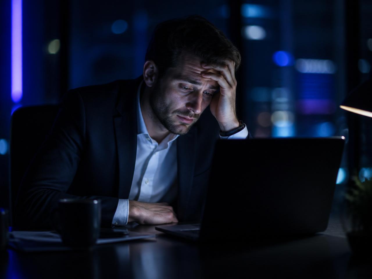 Sales professional exhausted from chasing leads